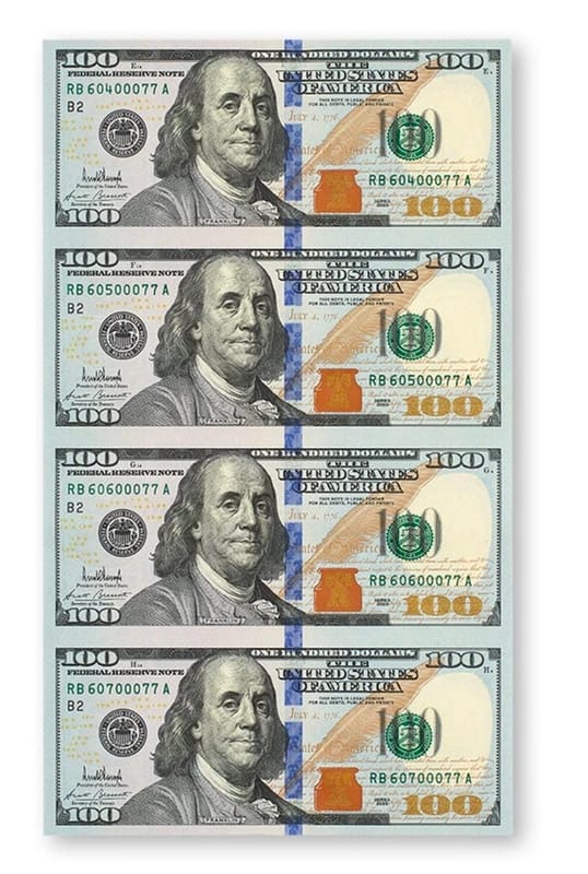 $100 - 4 Note Sheet (New York) Series 2025 - Image 2