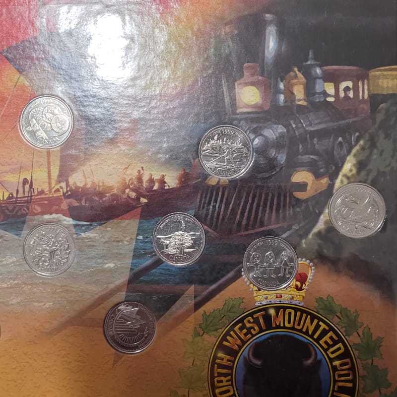 1999 Canada Millennium SILVER Proof Quarter Set  - Image 3