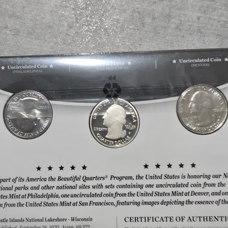 2018 America the Beautiful Apostle Islands 3 Coins - Image 4