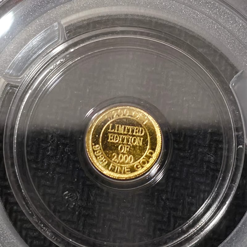 1/200 oz .9999 Fine Gold MOON LANDING PCGS MS69 - Image 5