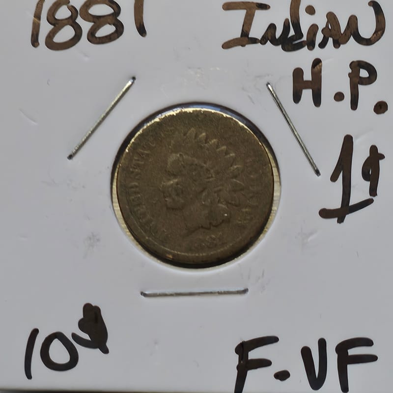 1881 Indian Head Cent F-VF  - Image 7