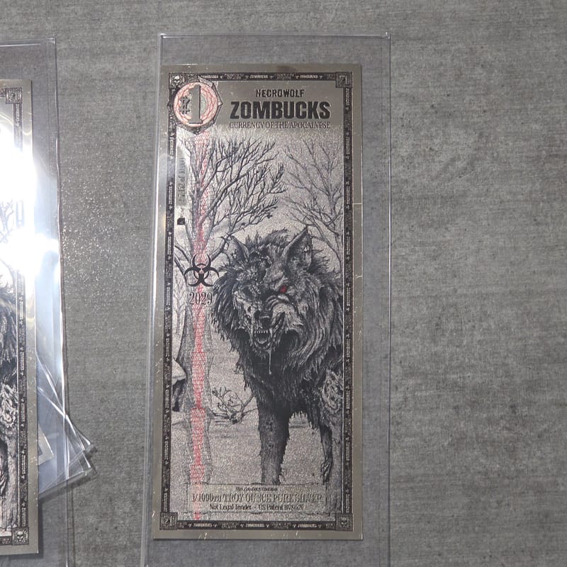 1 Zombucks World Necrowolf Silver Note (New) - Image 4