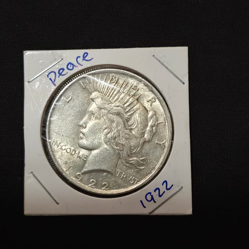 1922-S Peace silver dollar AU - Image 6