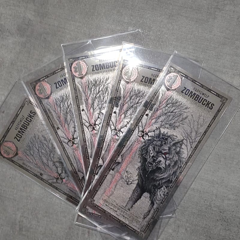 1 Zombucks World Necrowolf Silver Note (New) - Image 3