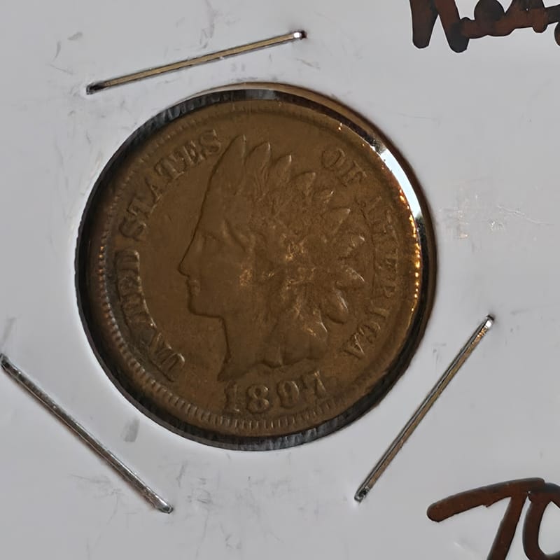 (2) 1897 Indian Head Cents in MS60 condition  - Image 7