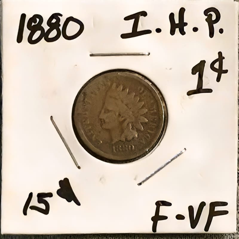 1880 Indian Head Penny F-VF  - Image 1