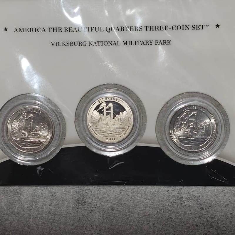 2011 Vicksburg National Park P/D/S 3Coin Quarters - Image 3