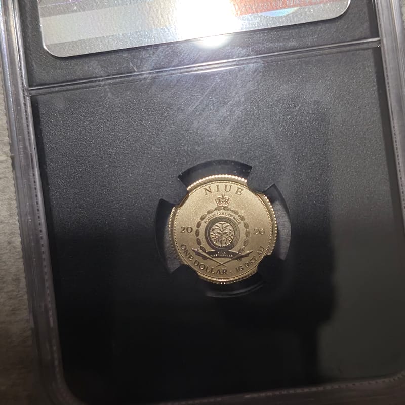 1 Gram 2026 Niue $1 Zombie Snowboard 1g 9KT Gold  - Image 5