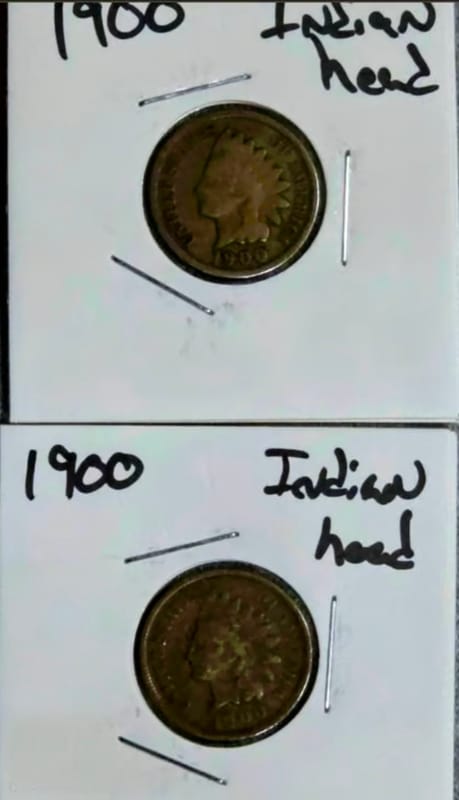 (2) 1900 Indian Head Cent in EF + condition  - Image 1