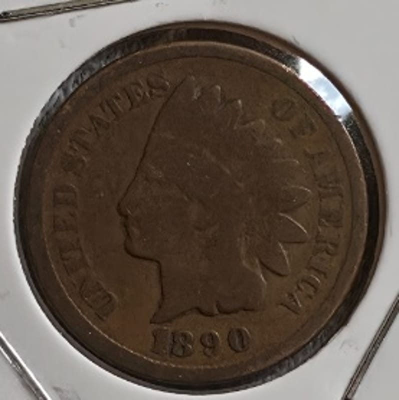 1890 Indian Head Cent EF  - Image 7