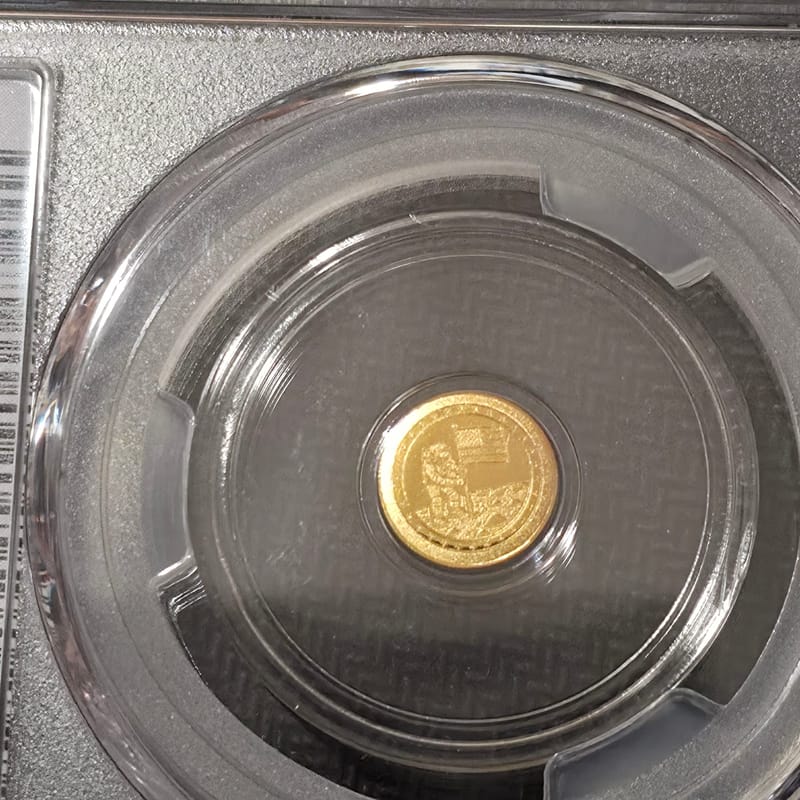 1/200 oz .9999 Fine Gold MOON LANDING PCGS MS69 - Image 3