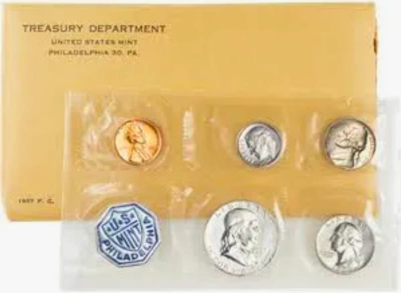 1956 PROOF SET * ORIGINAL * 5 Coin U.S. Mint  - Image 1