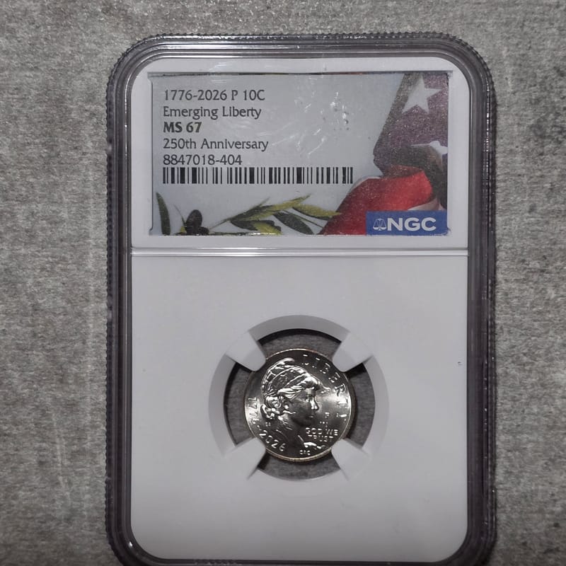 1776-2026 P EMERGING LIBERTY  10C NGC MS67 250th  - Image 5