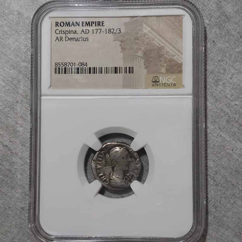 Roman Empire AD 177-182/3 AR Denarius Crispina NGC - Image 1