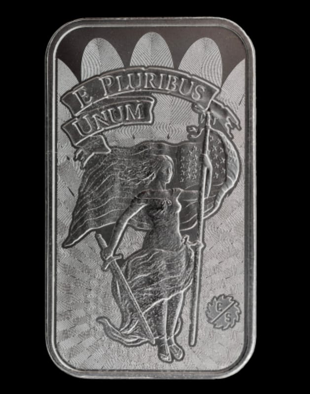 Unity & Liberty Symbol - 1 oz .999 Fine Silver Bar - Image 1