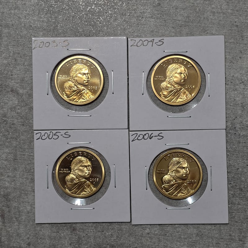 2003-S, 4,5+6 1$ Sacagawea Proof Coin (4pc.Set)  - Image 1