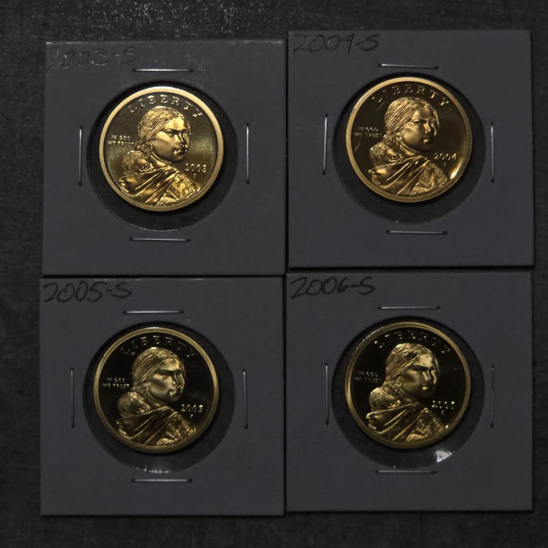 2003-S, 4,5+6 1$ Sacagawea Proof Coin (4pc.Set)  - Image 7