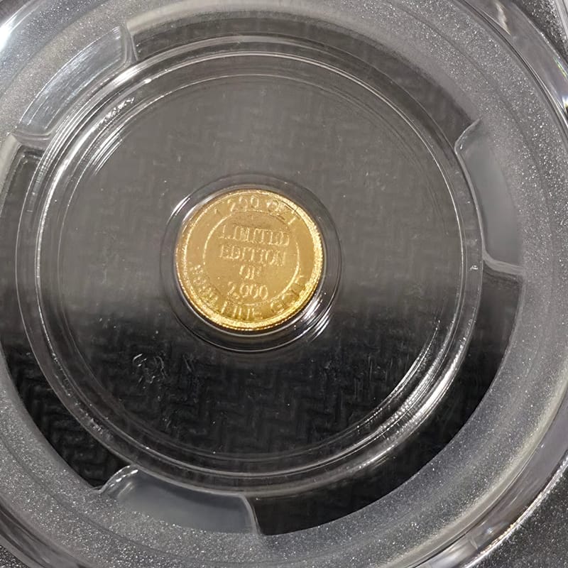 1/200 oz .9999 Fine Gold MOON LANDING PCGS MS69 - Image 6