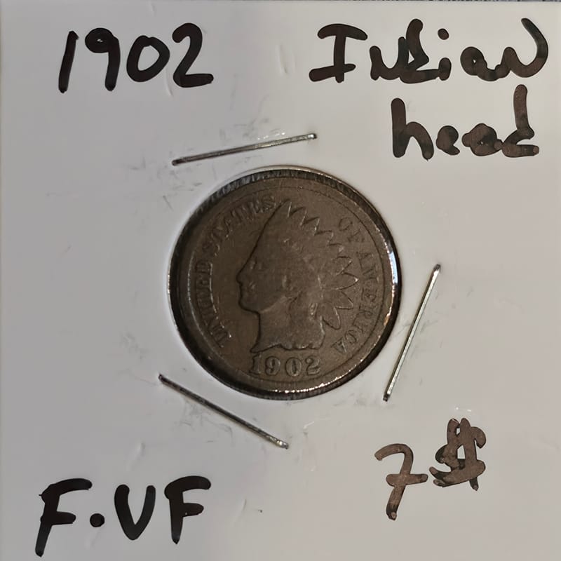 1902 Indian Head Cent F-VF condition  - Image 1