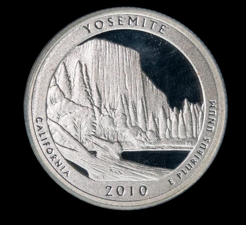 ANACS-MS69  5 oz. Silver Quarter Dollar  Yosemite  - Image 2