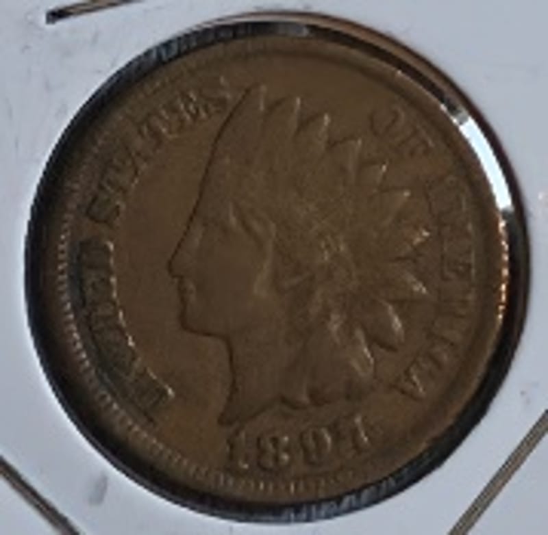 (2) 1897 Indian Head Cents in MS60 condition  - Image 2