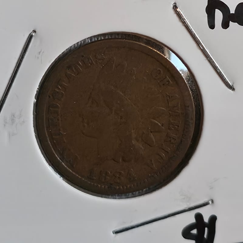 1884 Indian Head EF-AU Cent  - Image 2