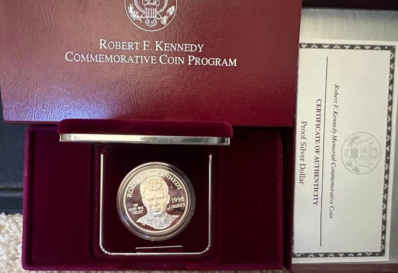 1998 Robert F. Kennedy $1 Silver Proof W/Box & COA - Image 3