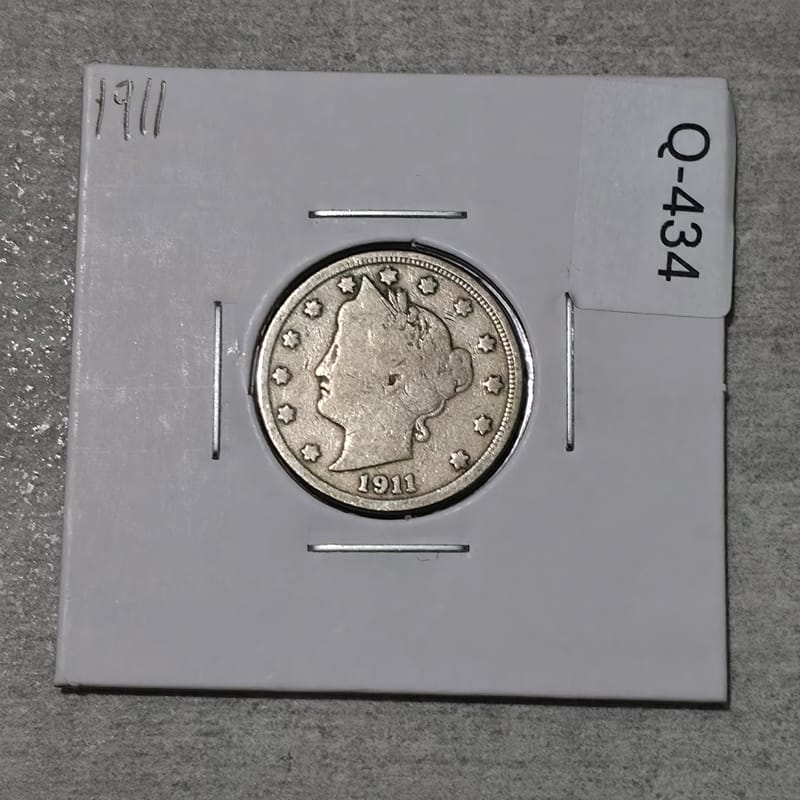 1911 P Liberty Head V Nickel 5 Cent F-VF - Image 1