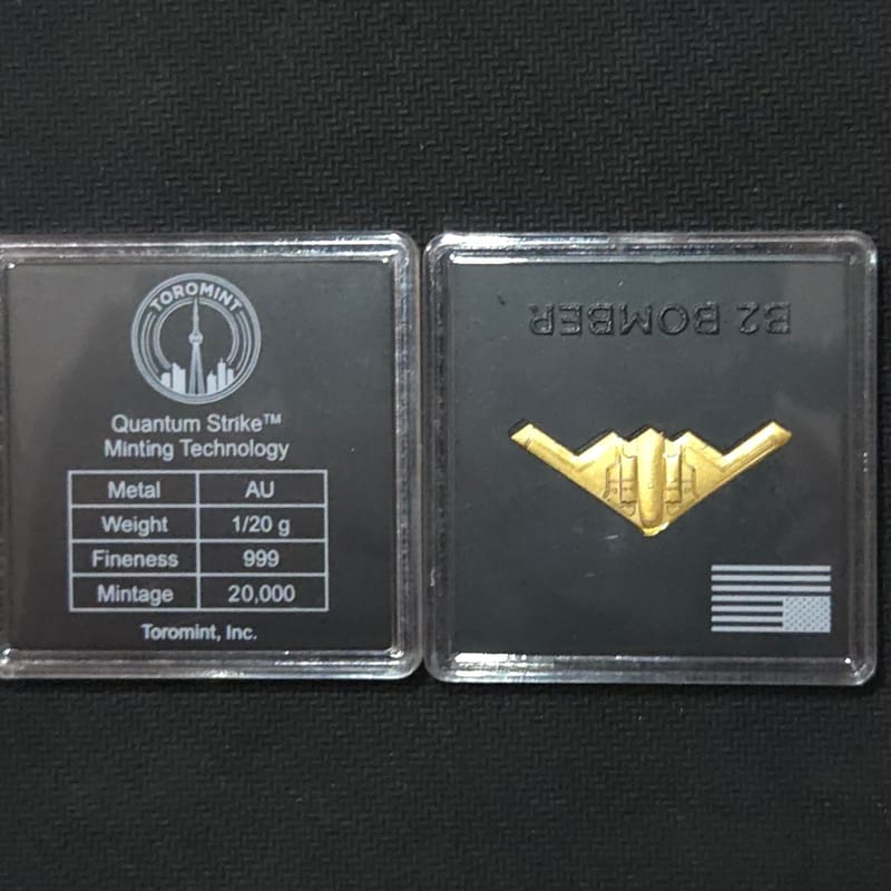 Northrop B-2 Bomber JET 1/20 Gram Shape Minted 24K - Image 4