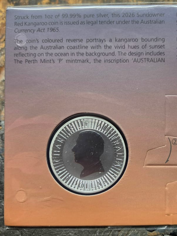Sundowner 2026 1 oz Silver Australia Colored $1 - Image 5