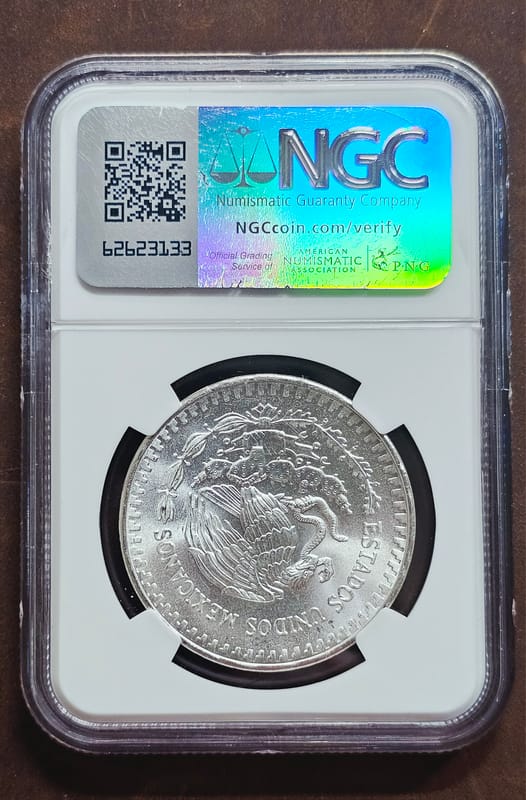 1982 1 ONZA Libertad MS65 DOUBLED DIE REVERSE #1 - Image 2