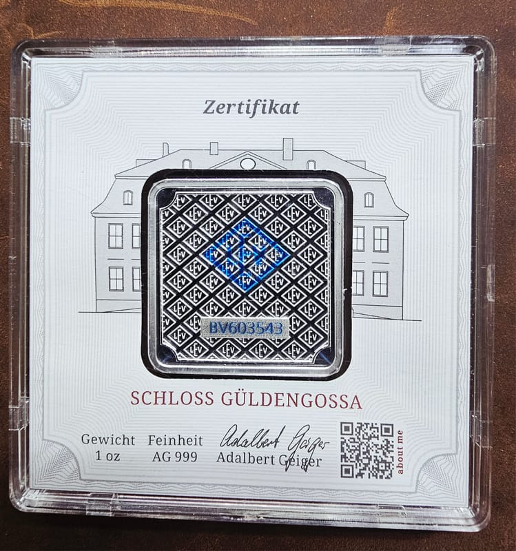 Toned 1 oz Silver Geiger Bar in Assay - Image 2
