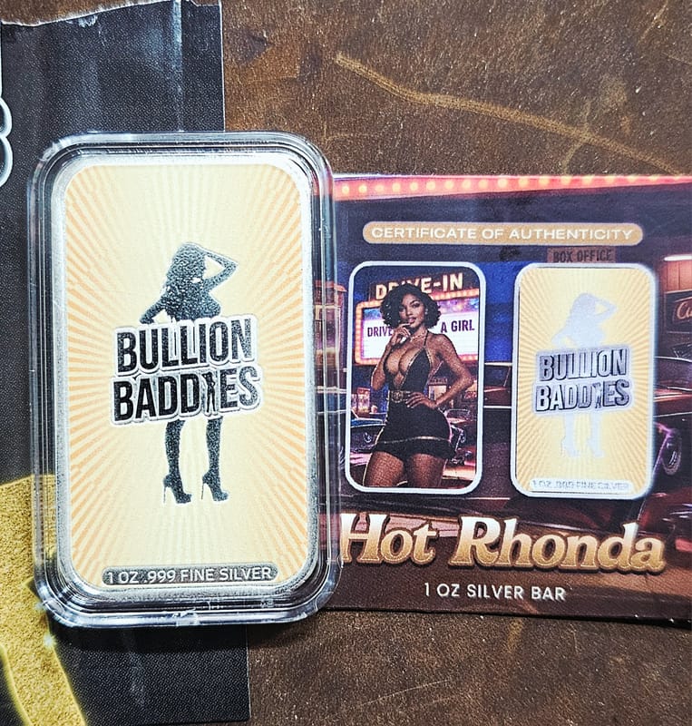 Bullion Baddies, 1 oz .999 Silver Bar, Hot Rhonda - Image 3