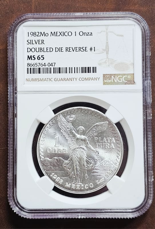 1982 1 ONZA Libertad MS65 DOUBLED DIE REVERSE #1 - Image 1