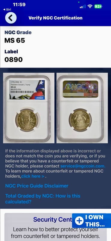 President Trump Dual Date $1 - Image 5