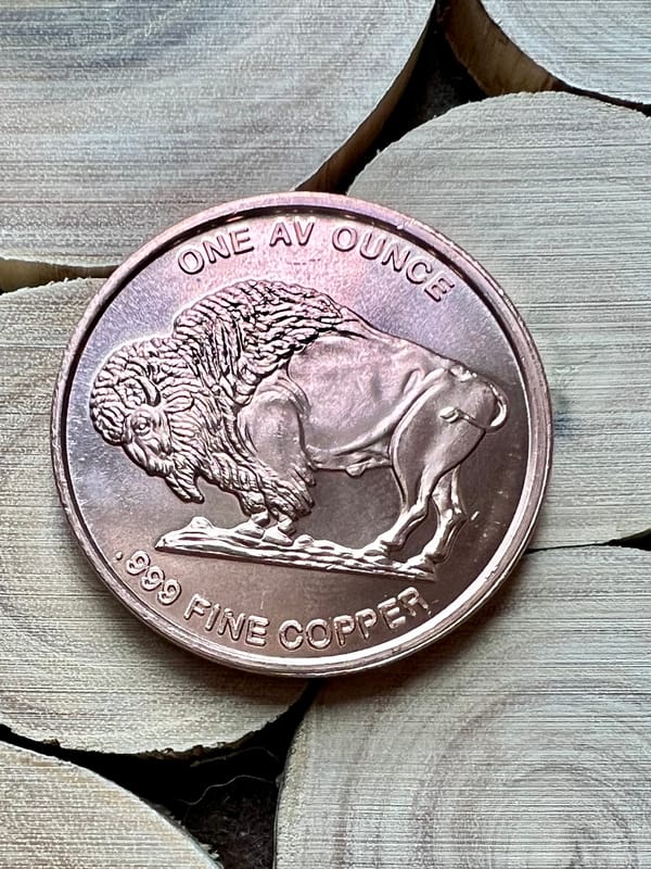 1 oz Copper Round_.999 Fine_ Buffalo Design - Image 2