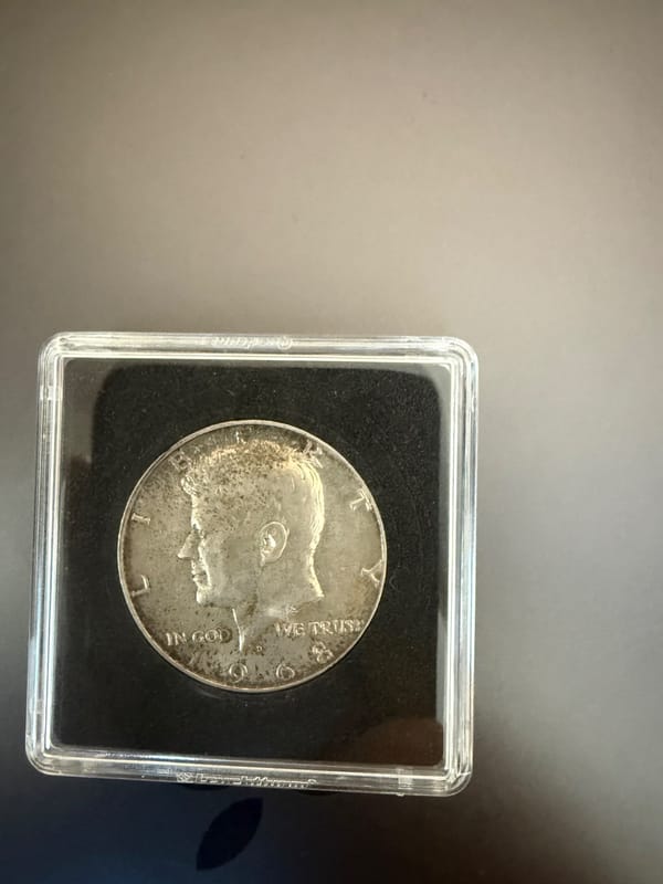 1968-D Kennedy Half Dollar – 40% Silver – Toned - Image 3