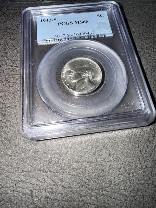 1942-S Jefferson War Nickel PCGS MS66 35% Silver - Image 4