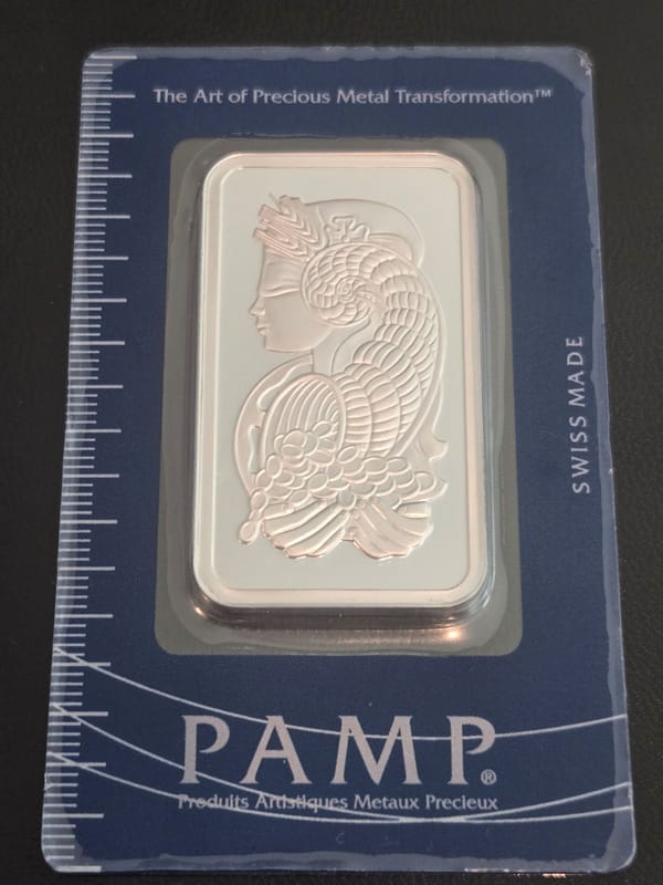 1oz Silver Bar - PAMP Suisse Lady Fortuna .999 - Image 1