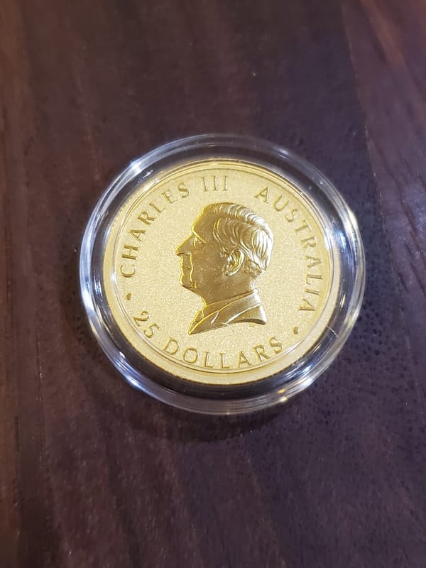 BU 2025 1/4 oz Gold Kangaroo In Capsule - Image 3