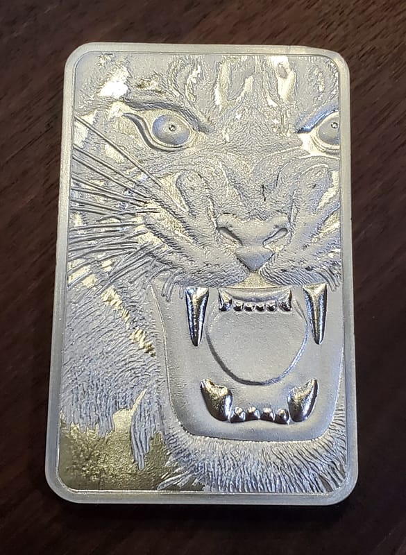 10 oz Silver Bar - MMTC - PAMP Royal Bengal Tiger - Image 3