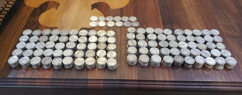 $5 face (50) Merc Dimes - Image 3