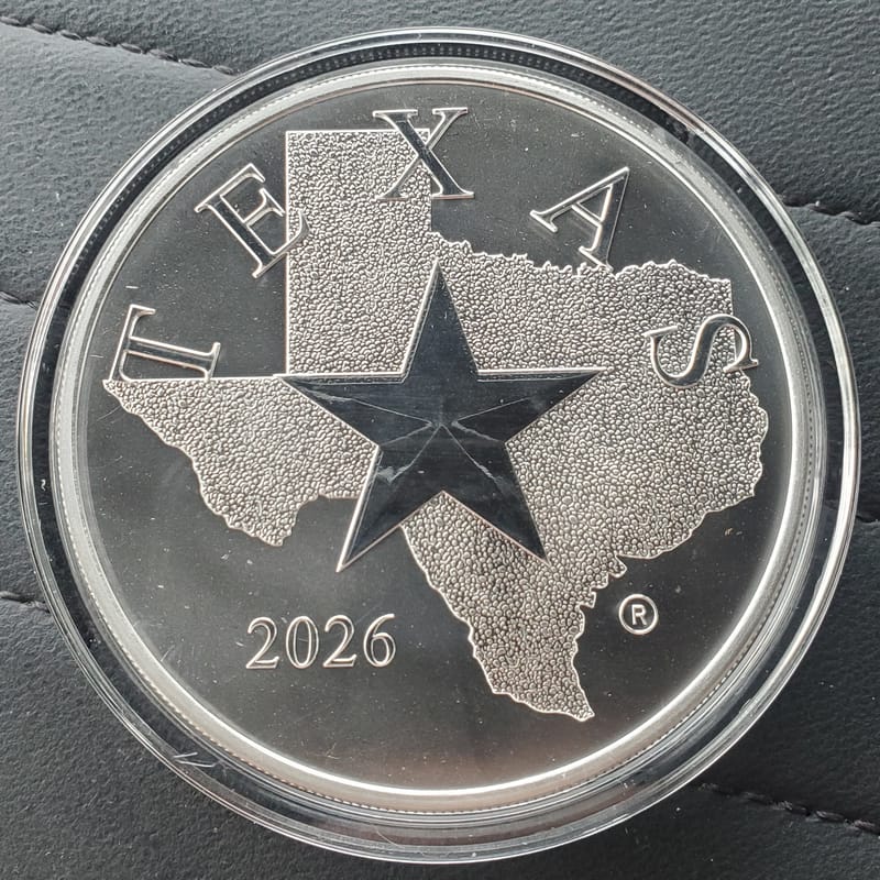 5 oz .9999 silver Texas-Cowboy - Image 1