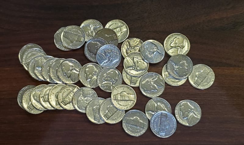 Below Spot $2 of WAR NICKELS!!! - Image 1