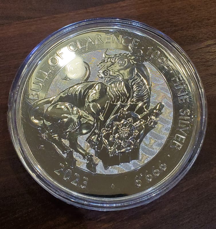 2023 QB 10 oz Silver Bull of Clarence BU - Image 4