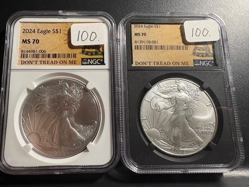2024 Silver Eagle NGC MS70 Don't Tread On Me 2x - Image 3