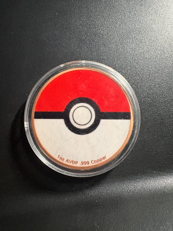 Copper Pikachu Pokémon Colorized 1 oz Round - Image 2