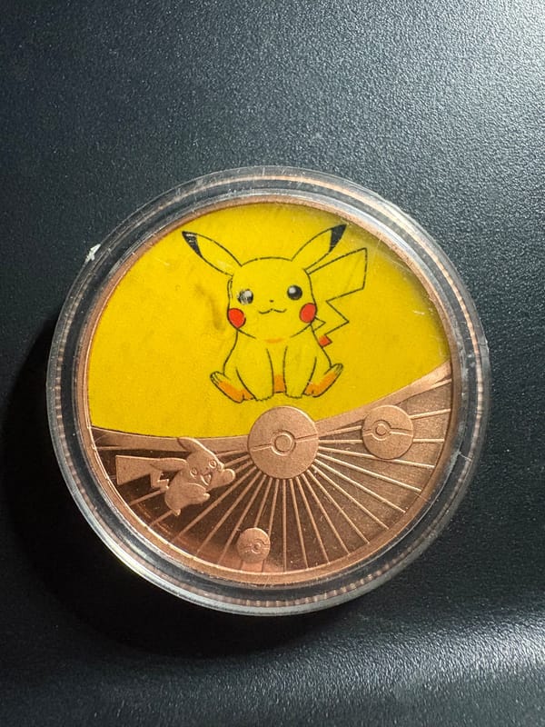 Copper Pikachu Pokémon Colorized 1 oz Round - Image 1