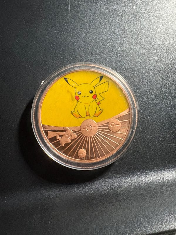 Copper Pikachu Pokémon Colorized 1 oz Round - Image 3