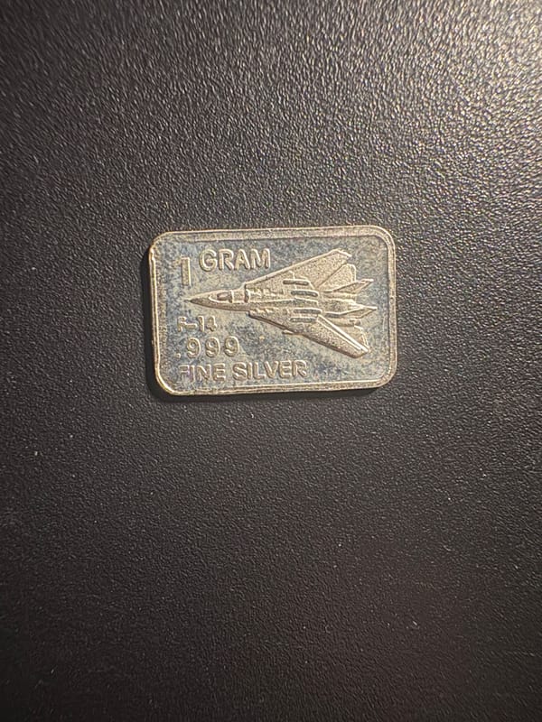 F-14 Tomcat Fine Silver 1 Gram Bar - Image 3